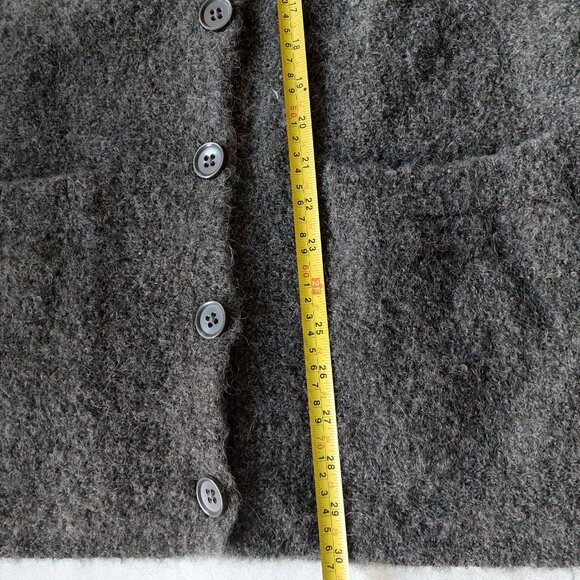 Uniqlo Women's Cardigan Grey Small Alpaca Wool Knitted Button Front Jumper, Sz S - Picture 8 of 9